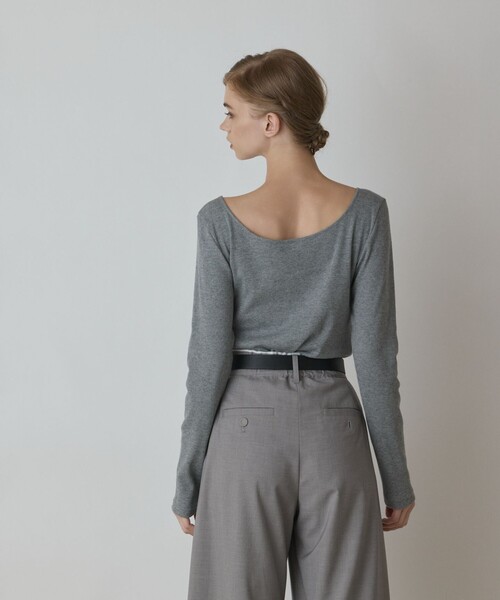 Diagram(ダイアグラム)の「ウールコットンテレコトップ(Tシャツ/カットソー・レディース・ブラウン/グレー/ブラック・36)」の16枚目の写真