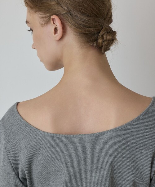 Diagram(ダイアグラム)の「ウールコットンテレコトップ(Tシャツ/カットソー・レディース・ブラウン/グレー/ブラック・36)」の19枚目の写真