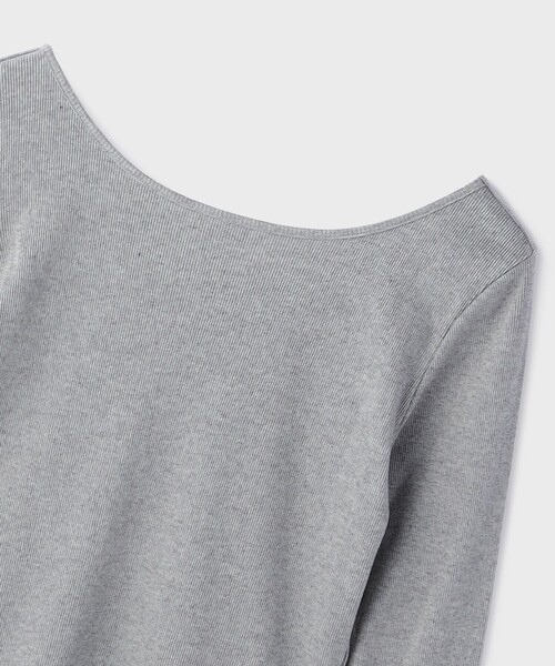 Diagram(ダイアグラム)の「ウールコットンテレコトップ(Tシャツ/カットソー・レディース・ブラウン/グレー/ブラック・36)」の22枚目の写真