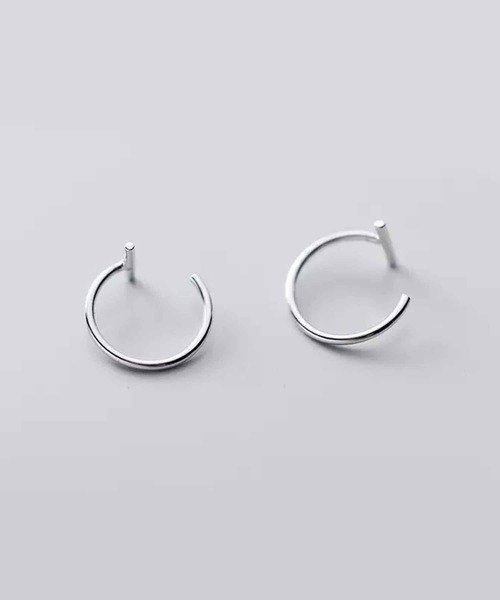 Silver925】金属アレルギー対応 モチーフヘッドピアス（ハート・ボール