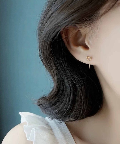 ALWAYS GOOD TIME(オルウェイズグッドタイム)の「【Silver925】金属アレルギー対応 モチーフヘッドピアス(ハート・ボール・Tバー)(ピアス(両耳用)・レディース・シルバー系その他/ゴールド/ゴールド系その他/ゴールド系その他2/シルバー/シルバー系その他2・FREE)」の7枚目の写真