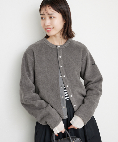 ORCIVAL（オーシバル）の「《追加》ORCIVAL/オーシバル フリースカーディガン #OR-C0378（カーディガン/ボレロ・レディース・チャコールグレー/キャメル/ブラック・FREE）」の3枚目の写真