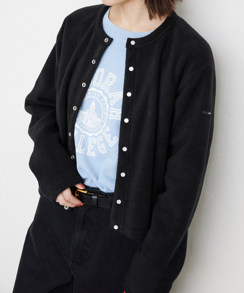 ORCIVAL（オーシバル）の「《追加》ORCIVAL/オーシバル フリースカーディガン #OR-C0378（カーディガン/ボレロ・レディース・チャコールグレー/キャメル/ブラック・FREE）」の2枚目の写真