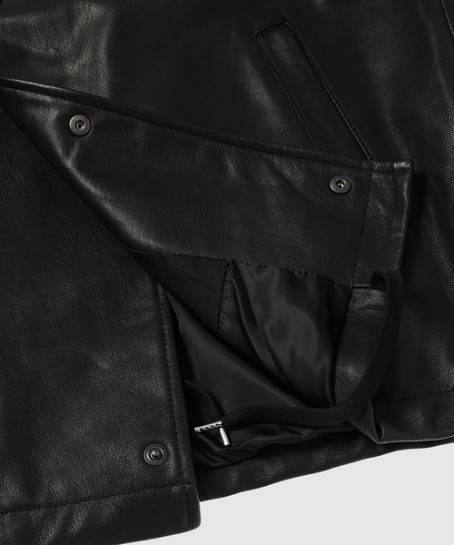WhoWhat（フーワット）の「LEATHER SHARK COACH JACKET（その他アウター・メンズ・ブラック・L/M）」の5枚目の写真