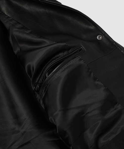 WhoWhat（フーワット）の「LEATHER SHARK COACH JACKET（その他アウター・メンズ・ブラック・L/M）」の8枚目の写真