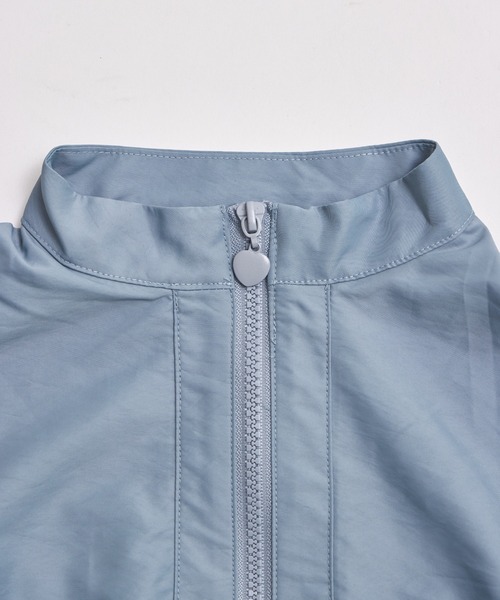 pairmanon（ペアマノン）の「ハートジップ フリル ウィンドブレーカー（ナイロンジャケット・キッズ・チャコールグレー/ブラウン/ブルーグレー・140/150/90/100/110/120/130）」の11枚目の写真