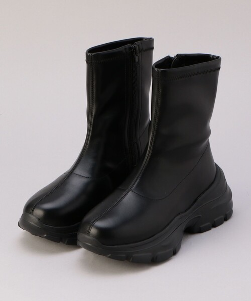 coen(コーエン)の「やわらかスニーカーブーツ(ブーツ・レディース・ブラック/オフホワイト・22.5cm/23.5cm/24.5cm)」の3枚目の写真