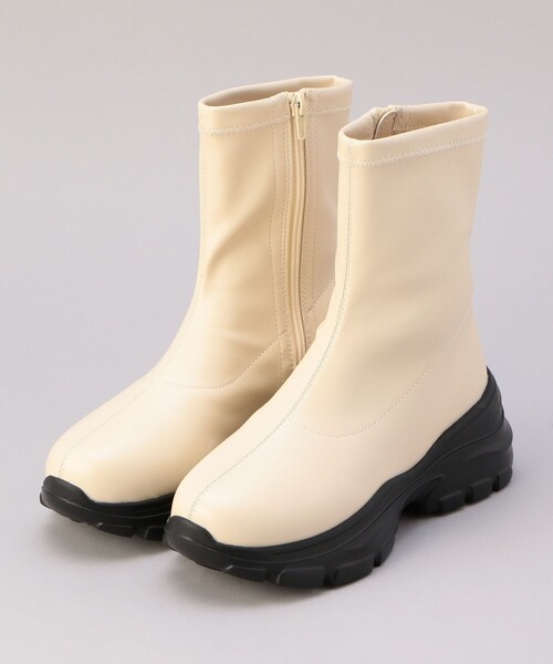 coen(コーエン)の「やわらかスニーカーブーツ(ブーツ・レディース・ブラック/オフホワイト・22.5cm/23.5cm/24.5cm)」の4枚目の写真