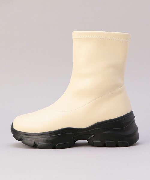 coen(コーエン)の「やわらかスニーカーブーツ(ブーツ・レディース・ブラック/オフホワイト・22.5cm/23.5cm/24.5cm)」の5枚目の写真