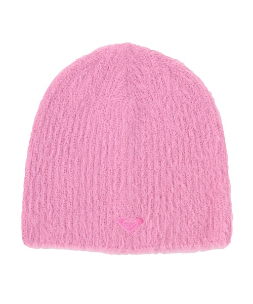 FLUFFY BEANIE /ロキシーロゴワンポイントシャギーニット帽・ビーニー