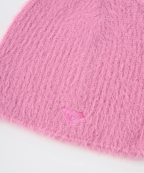ROXY（ロキシー）の「FLUFFY BEANIE /ロキシーロゴワンポイントシャギーニット帽・ビーニー（ニットキャップ/ビーニー・レディース・ベージュ/ピンク/ホワイト/ブラック/グレー・FREE）」の19枚目の写真