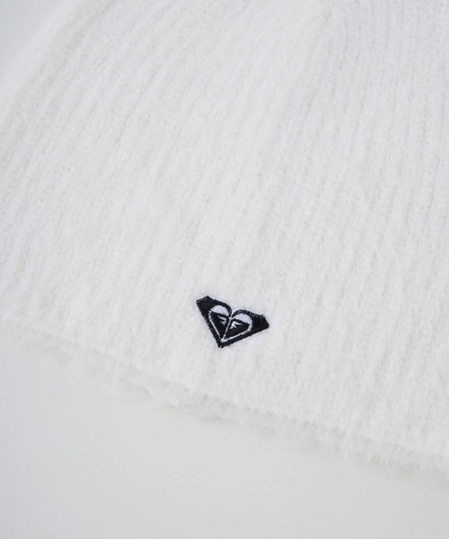 ROXY（ロキシー）の「FLUFFY BEANIE /ロキシーロゴワンポイントシャギーニット帽・ビーニー（ニットキャップ/ビーニー・レディース・ベージュ/ピンク/ホワイト/ブラック/グレー・FREE）」の8枚目の写真