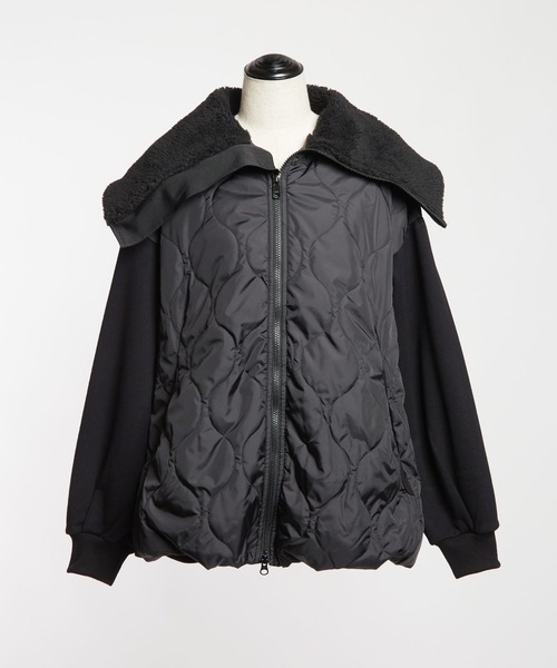 gomme（ゴム）の「アーミーキルト　ビッグカラージャケット（その他アウター・レディース・ブラック・MEDIUM）」の9枚目の写真
