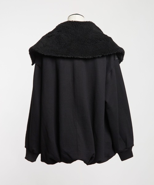 gomme（ゴム）の「アーミーキルト　ビッグカラージャケット（その他アウター・レディース・ブラック・MEDIUM）」の11枚目の写真