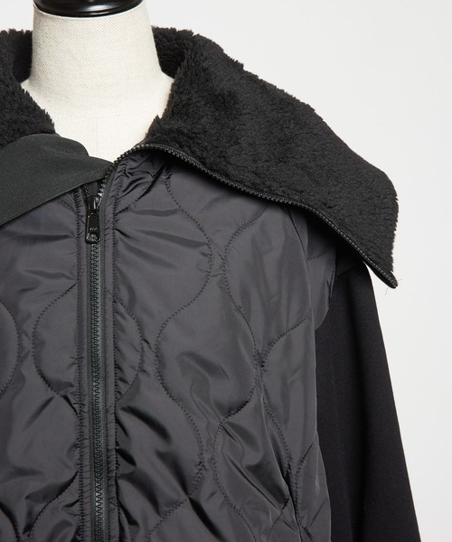 gomme（ゴム）の「アーミーキルト　ビッグカラージャケット（その他アウター・レディース・ブラック・MEDIUM）」の13枚目の写真