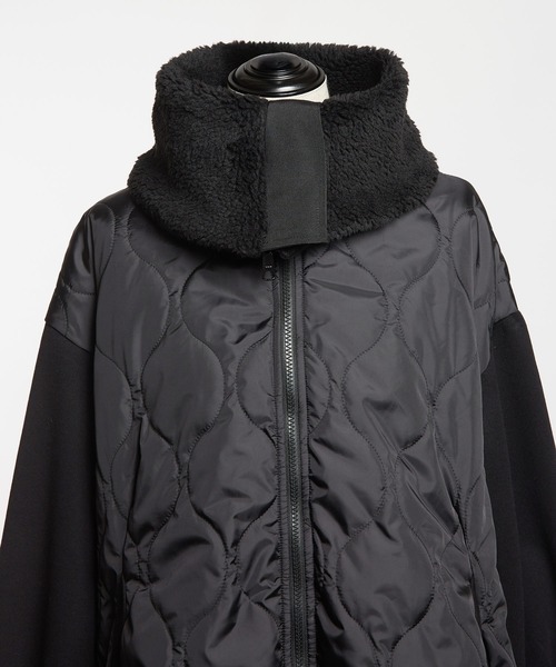 gomme（ゴム）の「アーミーキルト　ビッグカラージャケット（その他アウター・レディース・ブラック・MEDIUM）」の18枚目の写真