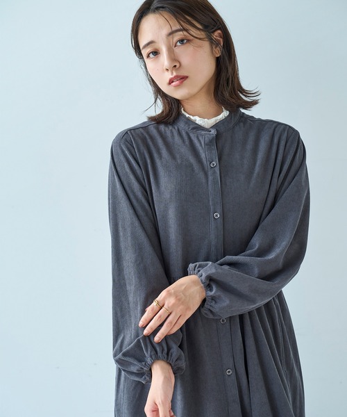 mil(ミル)の「コーデュロイ ティアードワンピース【588070】(ワンピース・レディース・ダークベージュ/カーキ/チャコールグレー/ブラウン・FREE/XS/S)」の18枚目の写真