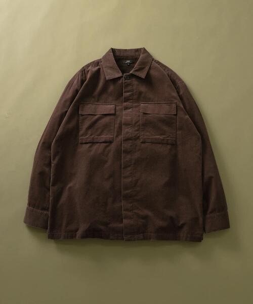 ITEMS URBANRESEARCH（アイテムズ アーバンリサーチ）の「Souplement Corduroy Jacket（ブルゾン・メンズ・ブラウン/ブラック/チャコールグレー・LARGE/MEDIUM）」の4枚目の写真