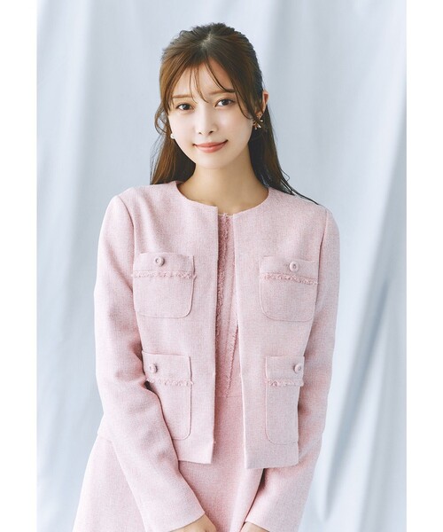 TOCCA(トッカ)の「MIST TWEED ドレス(ワンピース・レディース・ピンク系5/ブラック系5・0/2/4/6)」の15枚目の写真