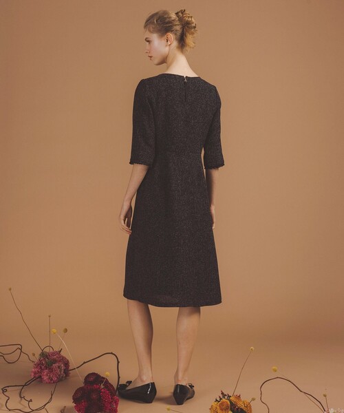 トッカ MIST TWEED ひざ丈ワンピース 七分袖 TOCCA（トッカ