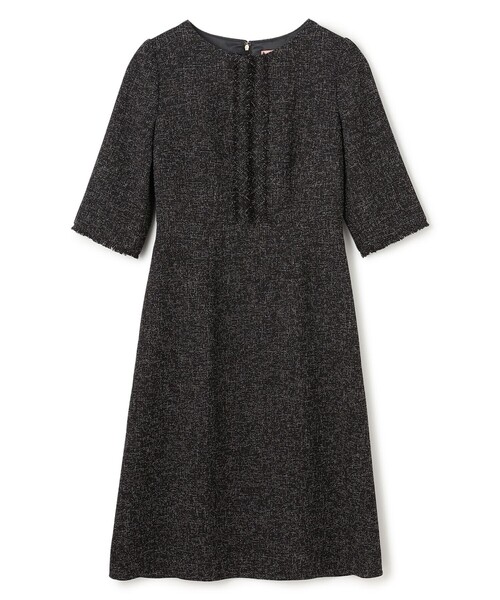 TOCCA(トッカ)の「MIST TWEED ドレス(ワンピース・レディース・ピンク系5/ブラック系5・0/2/4/6)」の4枚目の写真