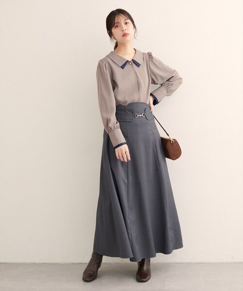 natural couture(ナチュラルクチュール)の「【WEB限定】〈osono〉重ね衿配色ブラウス(シャツ/ブラウス・レディース・その他2/その他1/ネイビー/モカ/チャコールグレー/オフホワイト・FREE)」の18枚目の写真