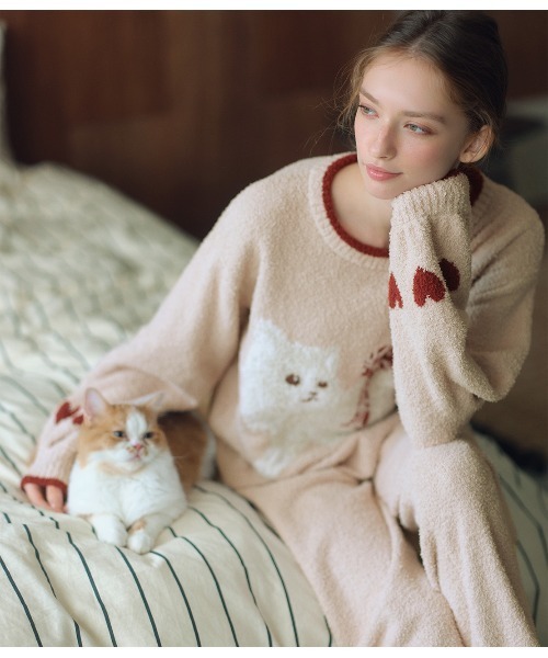 PEACH JOHN（ピーチジョン）の「キャットホイップリーパジャマ（ルームウェア/パジャマ・レディース・アイボリー/ピンク・ONE SIZE）」の17枚目の写真