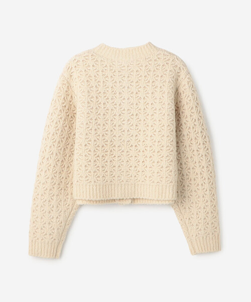 WALANCE(ワランス)の「WALANCE | クロシェ ダブルニットカーディガン WOMEN(カーディガン/ボレロ・レディース・ベージュ系その他/チャコール・F)」の15枚目の写真