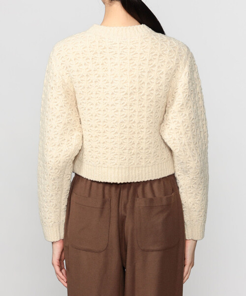 WALANCE(ワランス)の「WALANCE | クロシェ ダブルニットカーディガン WOMEN(カーディガン/ボレロ・レディース・ベージュ系その他/チャコール・F)」の8枚目の写真