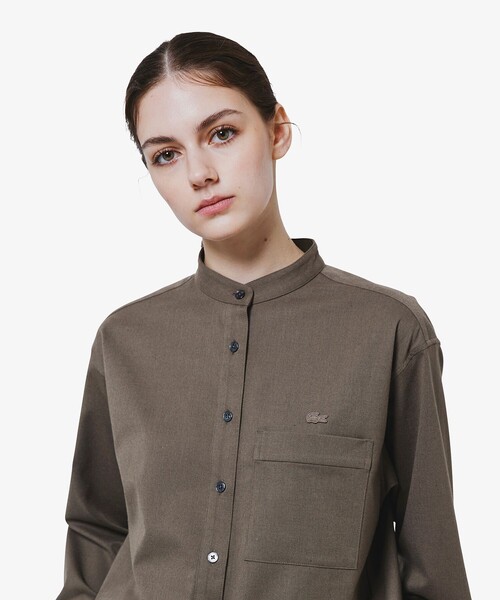 セール】ロングカフススタンドカラーシャツ（シャツ/ブラウス