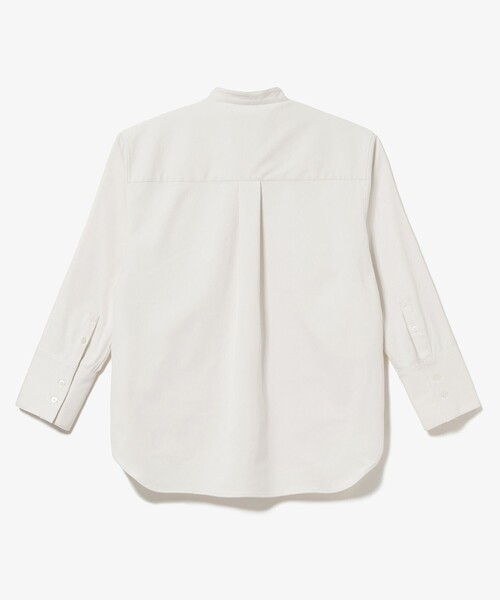 LACOSTE(ラコステ)の「ロングカフススタンドカラーシャツ(シャツ/ブラウス・レディース・ダークブラウン/オフホワイト・40/38/36/34)」の21枚目の写真