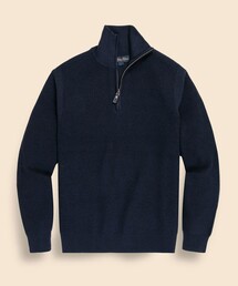 ハーフジップ」に該当するニット/セーター（ブルー・ネイビー