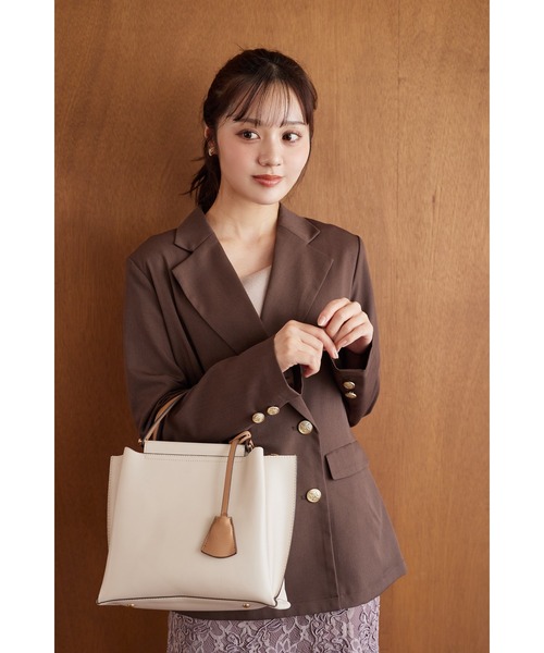 tocco closet（トッコ　クローゼット）の「２ＷＡＹショルダー＆キーチャーム付きバッグ（ショルダーバッグ・レディース・アイボリー/ブラック・M）」の2枚目の写真