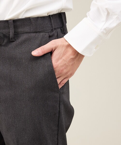 ABAHOUSE GRAY（アバハウスグレイ）の「【ハイパーストレッチ】ツイル柄 イージースラックス（スラックス・メンズ・チャコールグレー/ブラック/グレイッシュベージュ/ネイビー/ベージュ・44/46/48/50）」の11枚目の写真