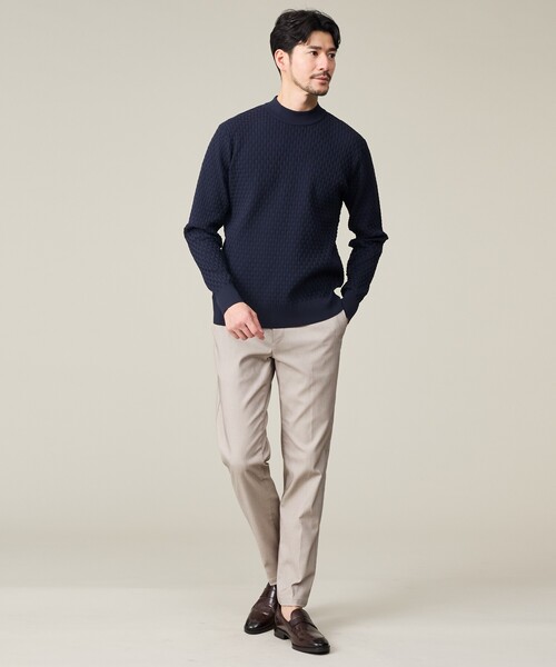 ABAHOUSE GRAY（アバハウスグレイ）の「【ハイパーストレッチ】ツイル柄 イージースラックス（スラックス・メンズ・チャコールグレー/ブラック/グレイッシュベージュ/ネイビー/ベージュ/オフホワイト・44/46/48/50）」の9枚目の写真
