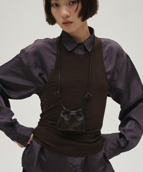 TODAYFUL(トゥデイフル)の「Leather Compact Purse(ショルダーバッグ・レディース・ブラック/ダークブラウン・FREE)」の4枚目の写真