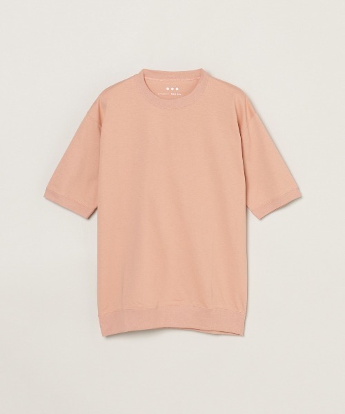 three dots(スリードッツ)の「オーガニックコットン スウェットシャツ(スウェット・メンズ・ピンク/イエロー・MEDIUM/LARGE)」の1枚目の写真