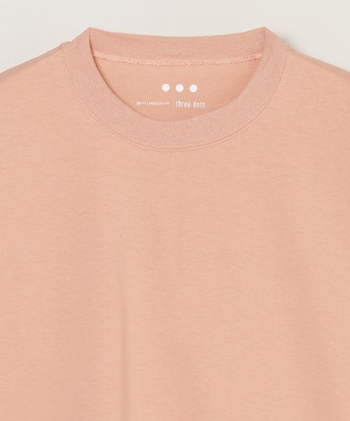 three dots(スリードッツ)の「オーガニックコットン スウェットシャツ(スウェット・メンズ・ピンク/イエロー・MEDIUM/LARGE)」の4枚目の写真