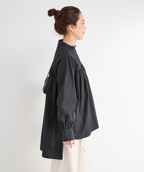 WEB限定】手洗い可 / ギャザーチュニックブラウス（シャツ/ブラウス