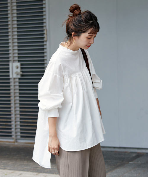 【高級❣️未使用】PESERICO ペゼリコ　ホワイト ７分袖 ブラウス　42 高級❣️未使用】PESERICO ペゼリコ ホワイト 7分袖 ブラウス