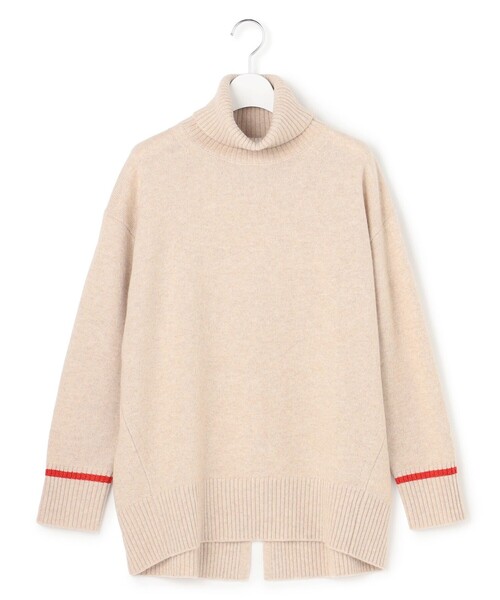 WOMEN】ウールカシミヤ デザインタートルネック ニット（ニット