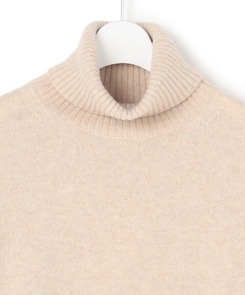 WOMEN】ウールカシミヤ デザインタートルネック ニット（ニット