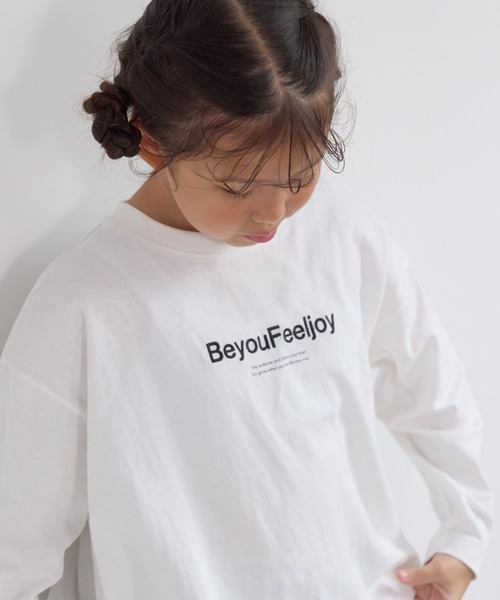 LOWRYS FARM（ローリーズファーム）の「プリントロゴＴＬＳ　581452（Tシャツ/カットソー・キッズ・チャコールグレー/グレー/オフホワイト/ピンク・110cm/120cm/130cm/140cm/150cm）」の5枚目の写真