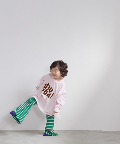 LOWRYS FARM（ローリーズファーム）の「プリントロゴＴＬＳ　581452（Tシャツ/カットソー・キッズ・チャコールグレー/グレー/オフホワイト/ピンク・110cm/120cm/130cm/140cm/150cm）」の11枚目の写真