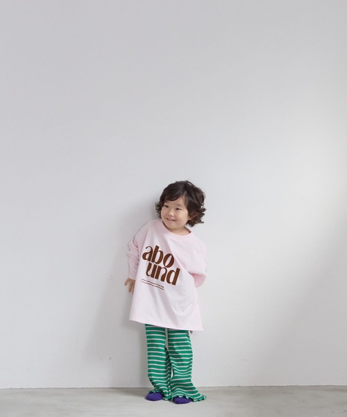 LOWRYS FARM（ローリーズファーム）の「プリントロゴＴＬＳ　581452（Tシャツ/カットソー・キッズ・チャコールグレー/グレー/オフホワイト/ピンク・110cm/120cm/130cm/140cm/150cm）」の12枚目の写真