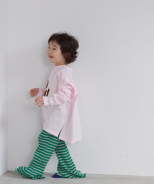 LOWRYS FARM（ローリーズファーム）の「プリントロゴＴＬＳ　581452（Tシャツ/カットソー・キッズ・チャコールグレー/グレー/オフホワイト/ピンク・110cm/120cm/130cm/140cm/150cm）」の13枚目の写真