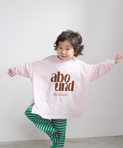 LOWRYS FARM（ローリーズファーム）の「プリントロゴＴＬＳ　581452（Tシャツ/カットソー・キッズ・チャコールグレー/グレー/オフホワイト/ピンク・110cm/120cm/130cm/140cm/150cm）」の15枚目の写真