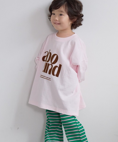 LOWRYS FARM（ローリーズファーム）の「プリントロゴＴＬＳ　581452（Tシャツ/カットソー・キッズ・チャコールグレー/グレー/オフホワイト/ピンク・110cm/120cm/130cm/140cm/150cm）」の16枚目の写真