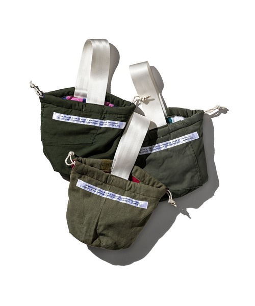 PUEBCO(プエブコ)の「VINTAGE JUMPSUIT FABRIC DRAWSTRING BAG(ハンドバッグ・メンズ・その他・ONE SIZE)」の6枚目の写真