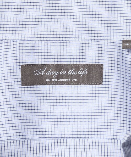 A DAY IN THE LIFE UNITED ARROWS(アデイインザライフユナイテッドアローズ)の「グラフチェック セミワイドカラーシャツ-イージーケア-<A DAY IN THE LIFE>(シャツ/ブラウス・メンズ・ライトブルー・40cm/39cm/37cm/41cm/38cm/42cm)」の7枚目の写真